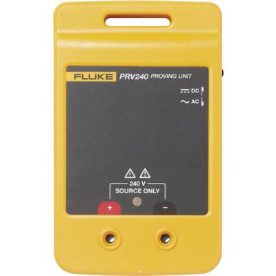 Portable, orange Fluke PRV240 voltage tester for measuring direct current (DC) and alternating current (AC) at 240 V.