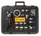 Tool case with various craftsman's tools and accessories on a structured surface, with a 'Fluke' sticker.