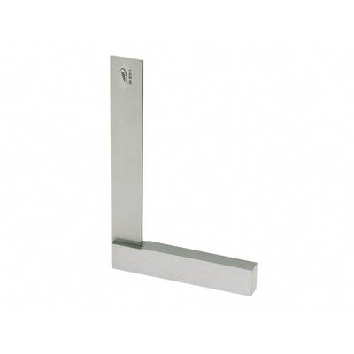Precision engineering square, featuring two perpendicular arms, used for measuring and checking right-angled surfaces.