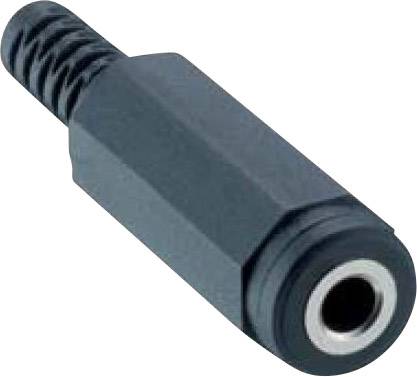 Lumberg 152202 3.5 mm audio jack Socket, straight Number of pins (num): 2 Mono Black 1 pc(s)