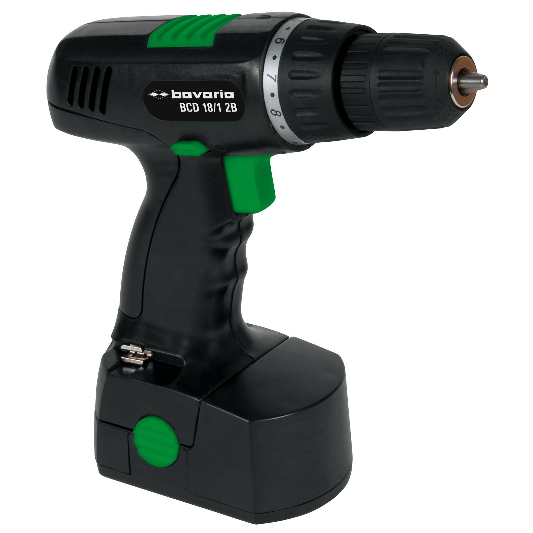 bavaria Cordless drill 18 V 1 Ah NiCd + spare battery from