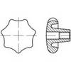 TOOLCRAFT Cross knobs 6 mm Die cast 138249 10 pc(s) (Ø x L) 32 mm x 6 mm