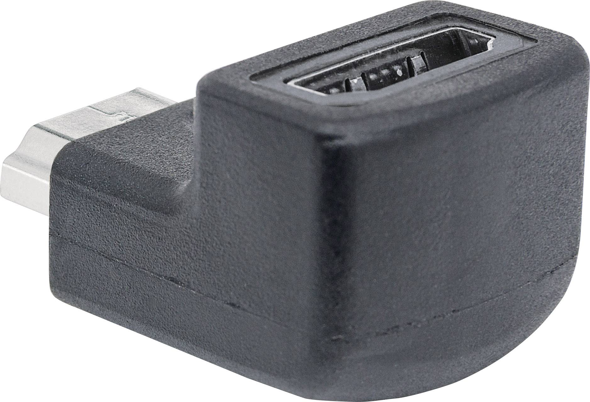 Manhattan 353519 HDMI Adapter [1x HDMI plug - 1x HDMI socket] Black gold plated connectors 0.00 m-3