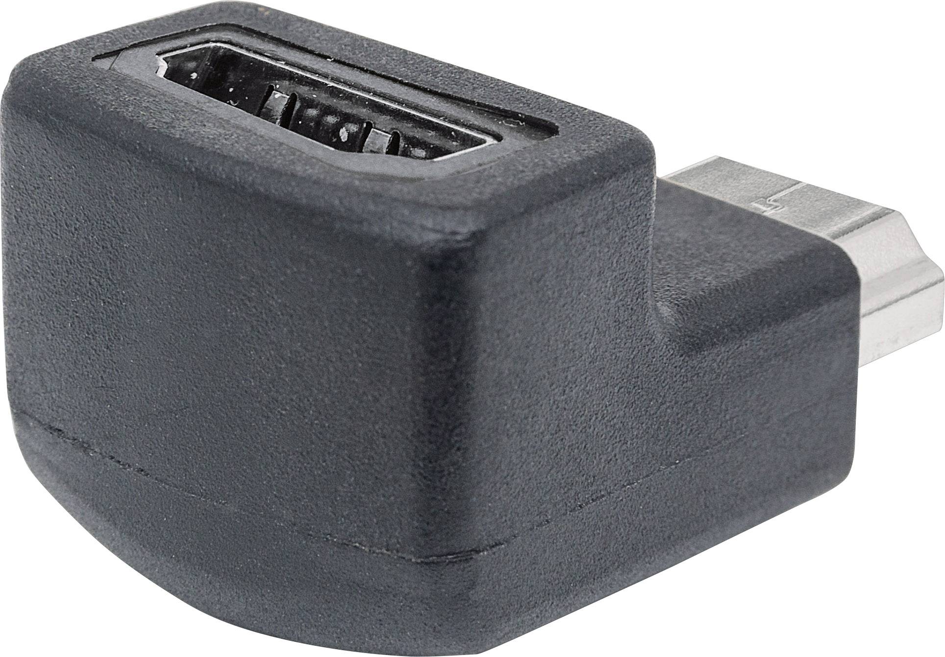 Manhattan 353519 HDMI Adapter [1x HDMI plug - 1x HDMI socket] Black gold plated connectors 0.00 m-5