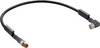 Belden 43679-10 Sensor/actuator connector (pre-fab) M8 Plug, straight, Socket, right angle 1.00 m No. of pins (RJ): 3 10 pc(s)