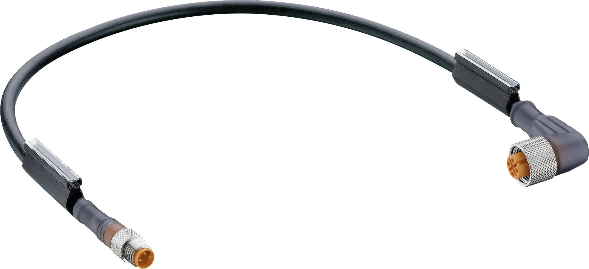 Belden 11783-1 Sensor/actuator connector (pre-fab) M12 Plug, straight, Socket, right angle 5.00 m No. of pins (RJ): 3 1 pc(s)