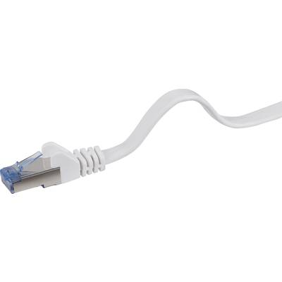 Renkforce RF-4149849 RJ45 Network cable, patch cable CAT 6A U/FTP 10.00 m Grey highly flexible, incl. detent, Flame-reta