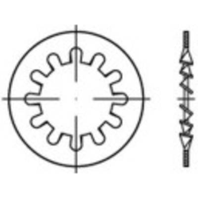 TOOLCRAFT  138384 Tooth-lock washers Inside diameter: 15 mm  DIN 6797   Spring steel zinc galvanized 100 pc(s)
