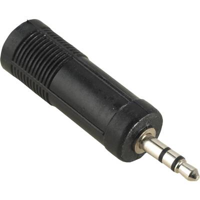 Hama 00043375  Jack Audio/phono Adapter [1x Jack plug 3.5 mm - 1x Jack socket 6.35mm] Black