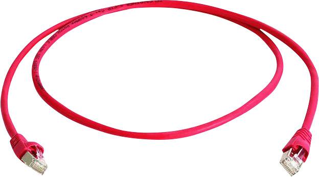 Telegärtner L00006A0044 RJ45 Network cable, patch cable CAT 6A S/FTP 50.00 m Red Flame-retardant, Halogen-free, UL-appro-0