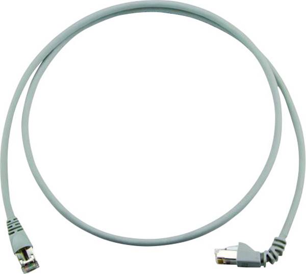 Telegärtner 100008691 RJ45 Patch cable CAT 6A S/FTP 5.00 m Grey Flame-retardant, Halogen-free 1 pc(s)