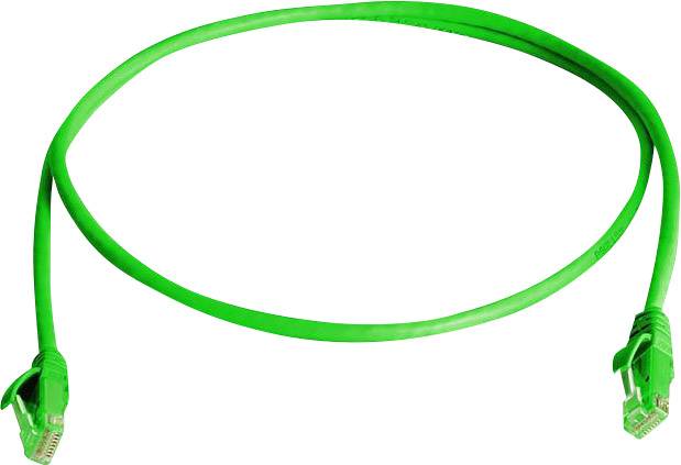 Telegärtner 100008203 RJ45 Network cable, patch cable CAT 5e U/UTP 1.00 m Green Flame-retardant, Halogen-free 1 pc(s)-0