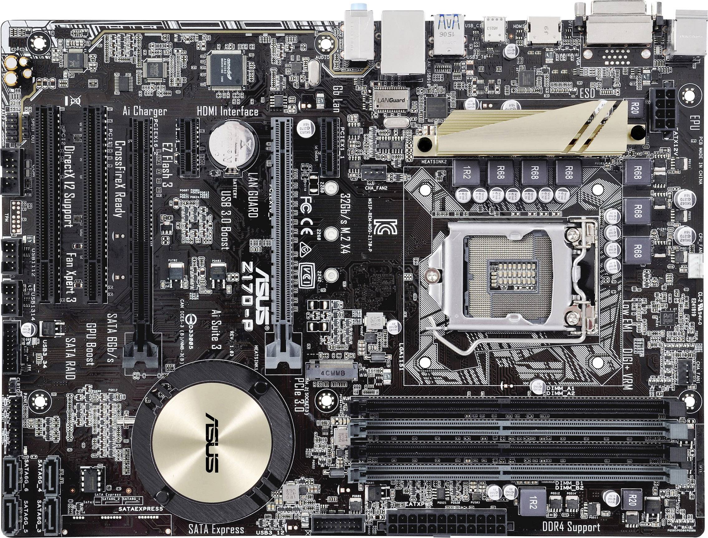 Asus Z170 P Motherboard Pc Base Intel® 1151 Form Factor Atx Motherboard