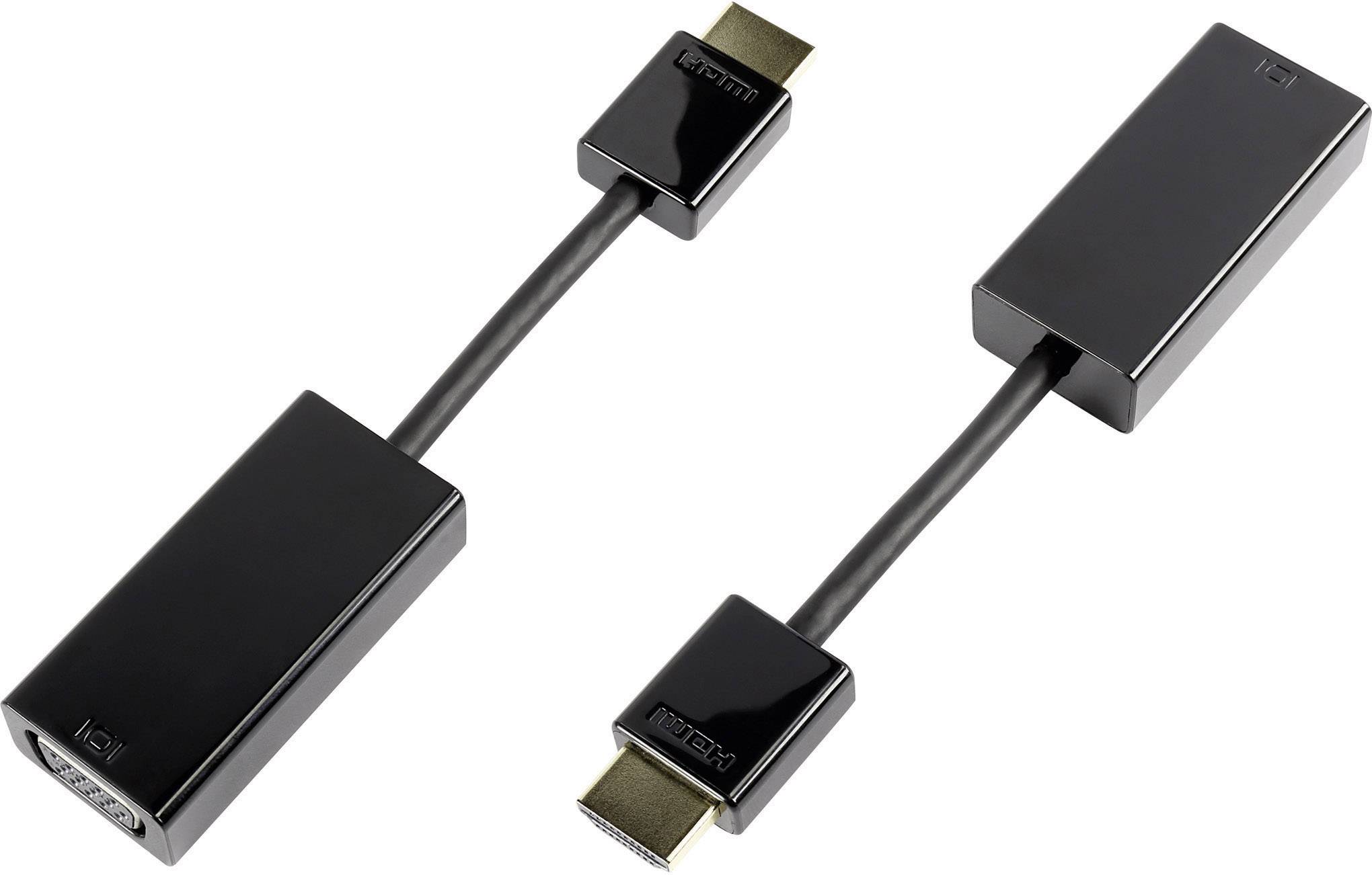 Renkforce RF-4153800 HDMI / VGA Adapter [1x HDMI plug - 1x VGA socket] Black 0.05 m-1
