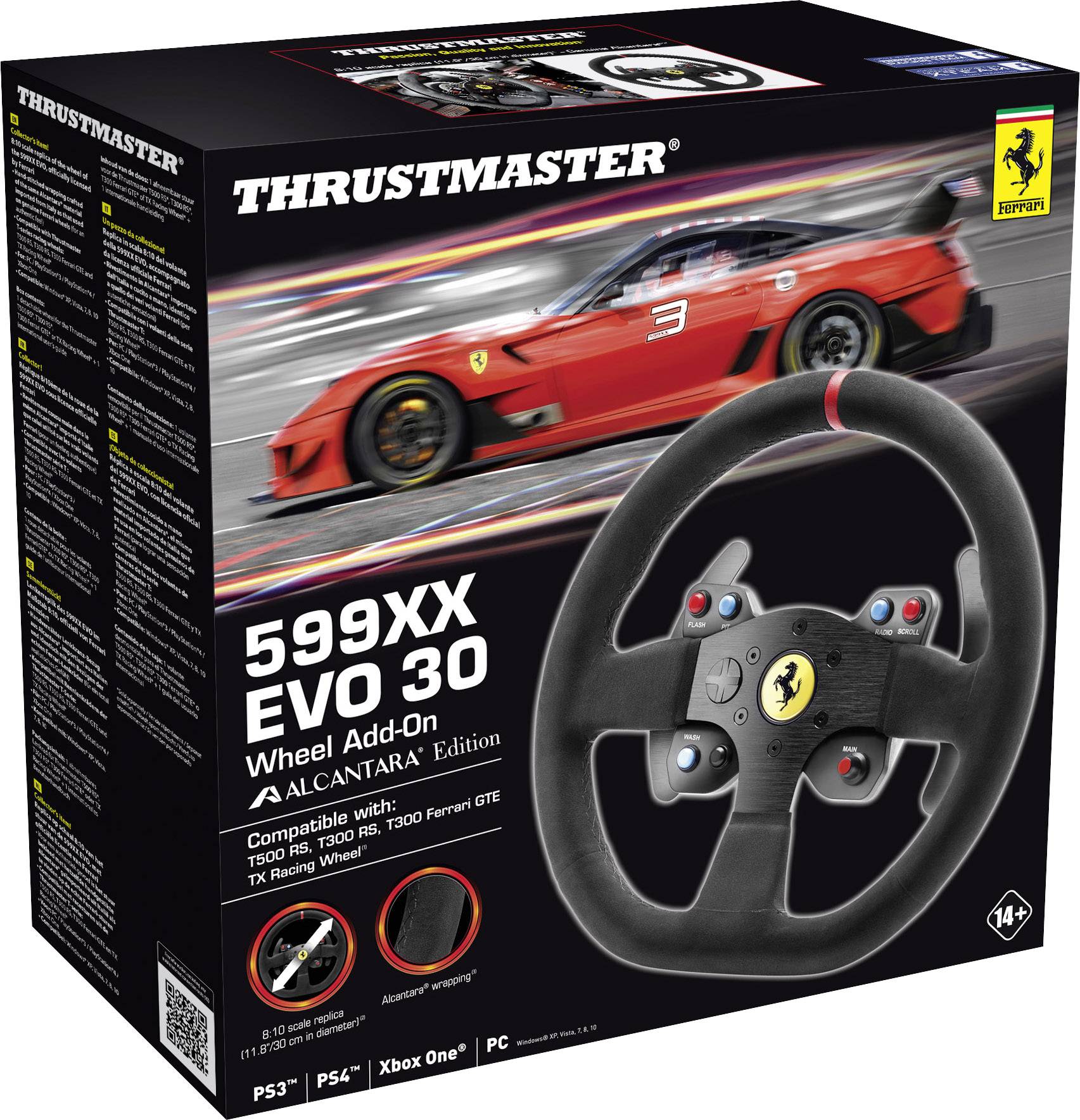 Thrustmaster 599XX EVO 30 Alcantara Edition Steering wheel add-on Xbox One, PlayStation 3, PlayStation 4, PC Black