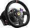 Steering wheel controller with Ferrari logo, compatible with PlayStation, includes buttons for FLASH, PIT and various options.