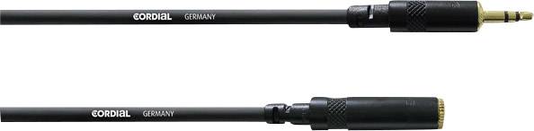 Cordial CFS 3 WY Audio/phono Cable extension [1x Jack plug 3.5 mm - 1x Jack socket 3.5 mm] 3.00 m Black