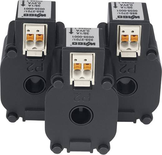 Three black electrical connectors with orange and white terminals, used for electrical connections.