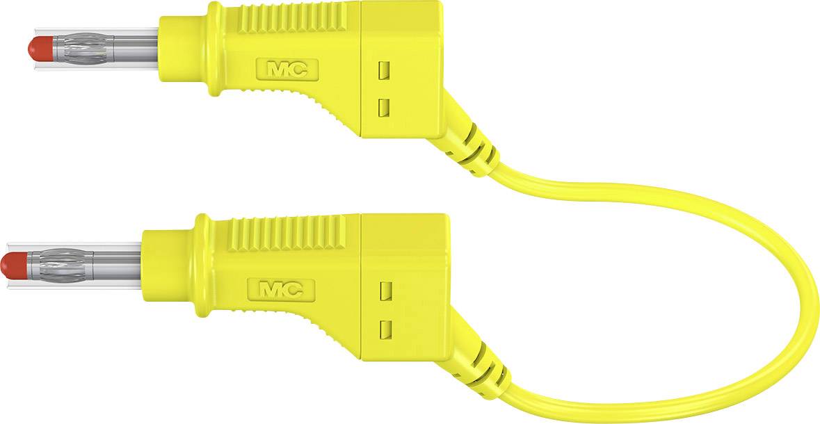 Staeubli XZG425/SIL Safety test lead Banana jack 4 mm Banana jack 4 mm 0.50 m Yellow 1 pc(s)