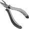 A pair of pliers with black handles and silver jaws, suitable for precise cutting work in electronics or craftsmanship.
