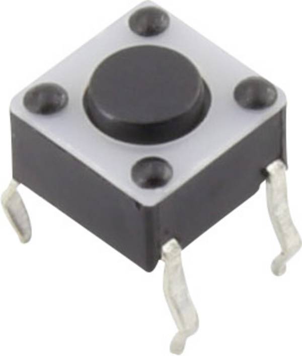 TRU COMPONENTS YST-1102 Pushbutton 12 V DC 0.05 A 1 x Off/(On) momentary (L x W) 6 mm x 6 mm 1 pc(s)