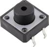 TRU COMPONENTS YST-1103B Pushbutton 12 V DC 0.05 A 1 x Off/(On) momentary (L x W) 12 mm x 12 mm 1 pc(s)
