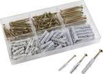 The dowels and screws assortment.
