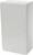 A large, grey wardrobe with a smooth surface and rectangular shape.