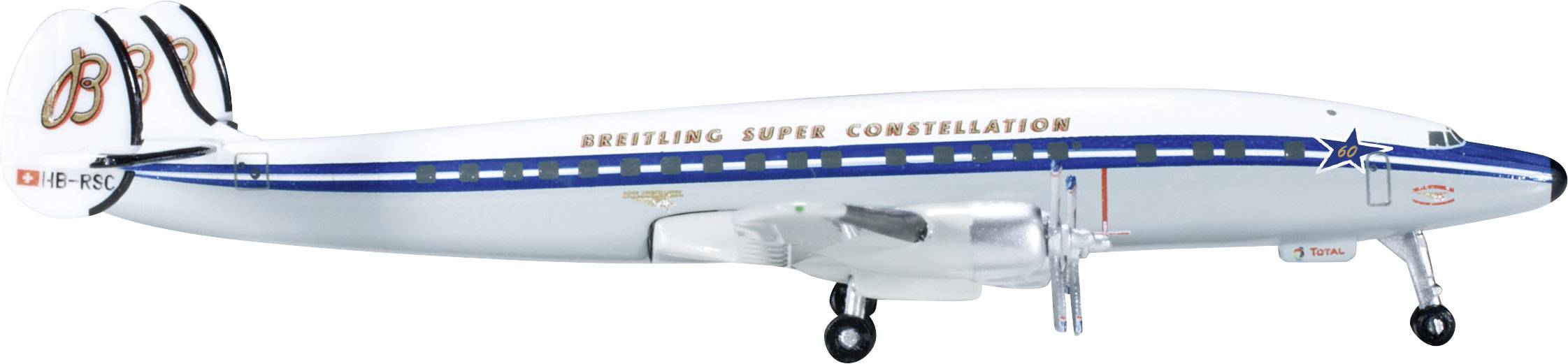 Herpa Wings 1:500 523035-001 SCFA//Breitling Lockheed l-1049h SUPER constellat