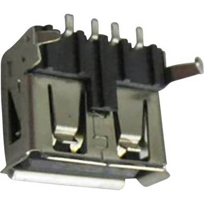 USB port of an electronic device, primarily in a metal casing with multiple contact pins.