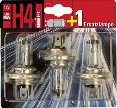 buste de eerste Effectiviteit Unitec 77743 Halogen bulb Standard H4 60/55 W 12 V | Conrad.com