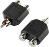 SpeaKa Professional SP-5564192 RCA Audio/phono Y adapter [1x RCA plug (phono) - 2x RCA socket (phono)] Black