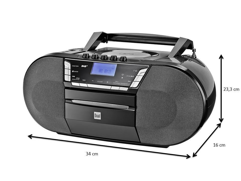 Dual Dab P 200 Radio Cd Player Dab Fm Aux Cd Tape Usb Black 7883