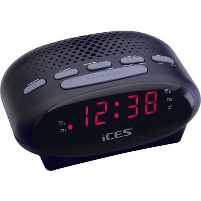 Image of ICES ICR-210 Radio alarm clock FM Black