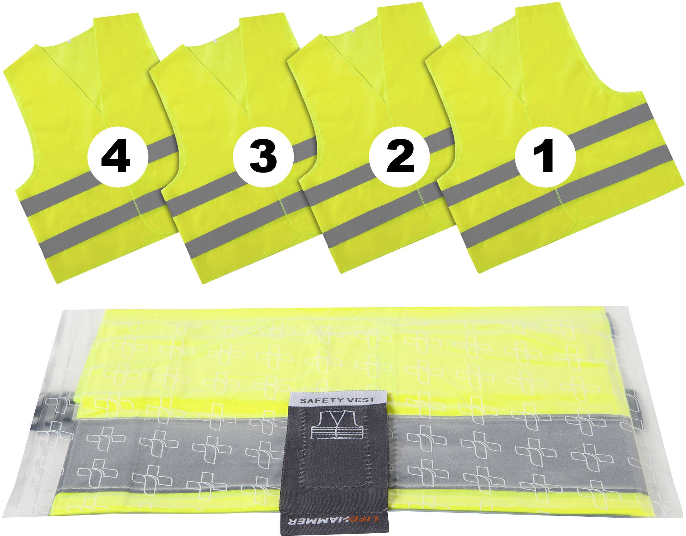 LifeHammer 10474 SAFETY VEST ULTRA Hi-vis waistcoat Adults EN 20471 ISO 20471 4 pc(s)