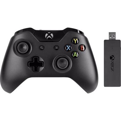 Microsoft NG6-00002 + Wireless Adapter for Windows Gamepad Xbox One, PC Black 