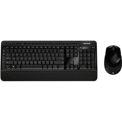 Microsoft Wireless Desktop 3050 Radio Keyboard and mouse set  German, QWERTZ Black