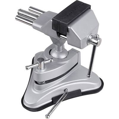 Metal drill machine with adjustable vice on a rotating table, suitable for precise workpiece clamping and machining.