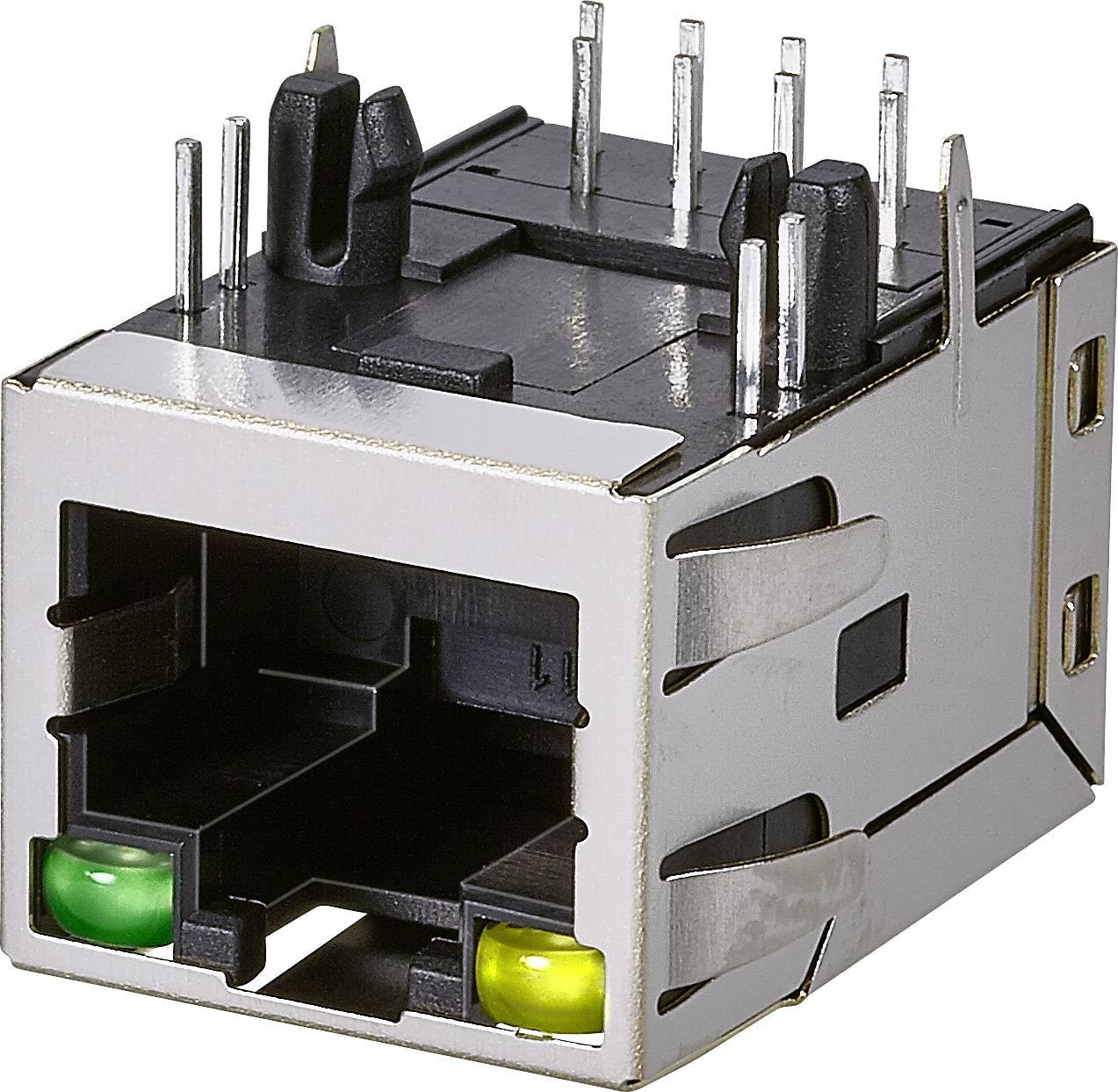 EDAC A63-113-331P4D2 Modular mounted socket, 1 Port, CAT 3 A63-113-331P4D2 Socket, horizontal mount Pins: 8P8C Metal 1 pc(s)