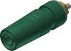 Hirschmann Test & Measurement SAB 2640 LK Au Safety jack socket Socket, vertical vertical Pin diameter: 4 mm Green 1 pc(s)