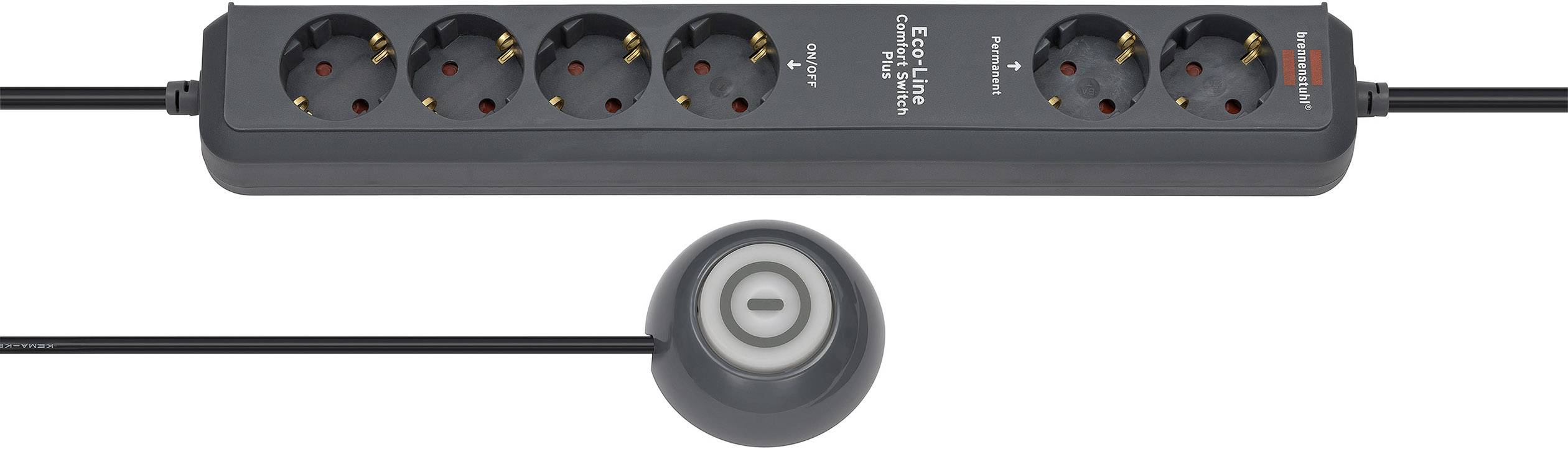 Brennenstuhl 1159560516 Power strip (+ switch) Anthracite PG connector 1 pc(s)