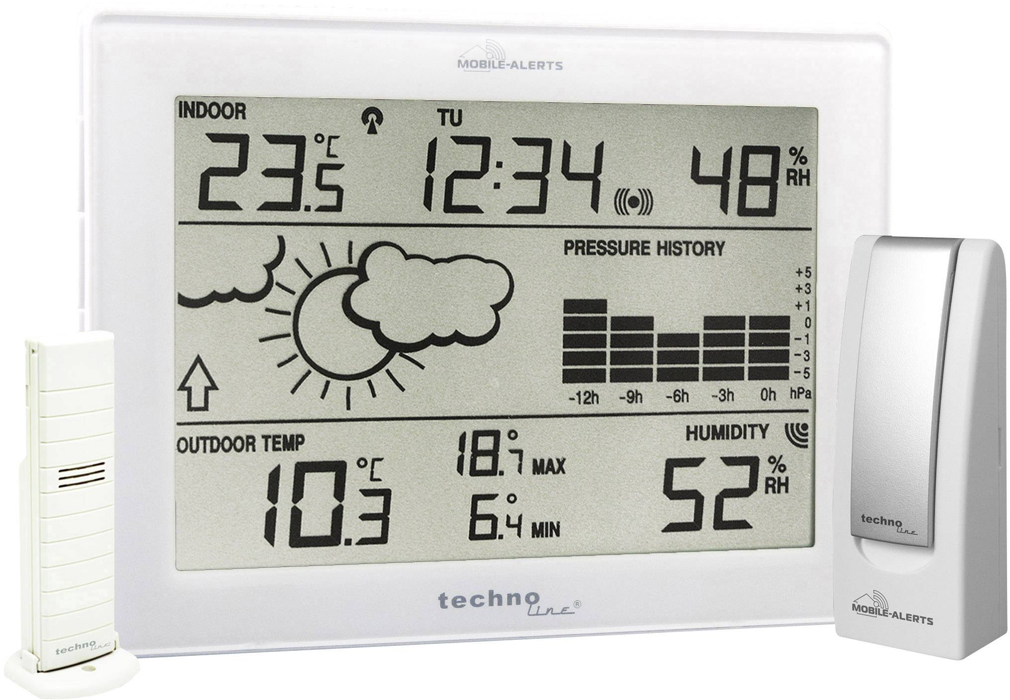 Techno Line Mobile Alerts MA 10006 Wireless digital weather station Forecasts for 1 day Max. number of sensors 50