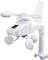 Electronic anemometer in white with wind vane and cup cross for measuring wind speed and direction. Ideal for weather stations.