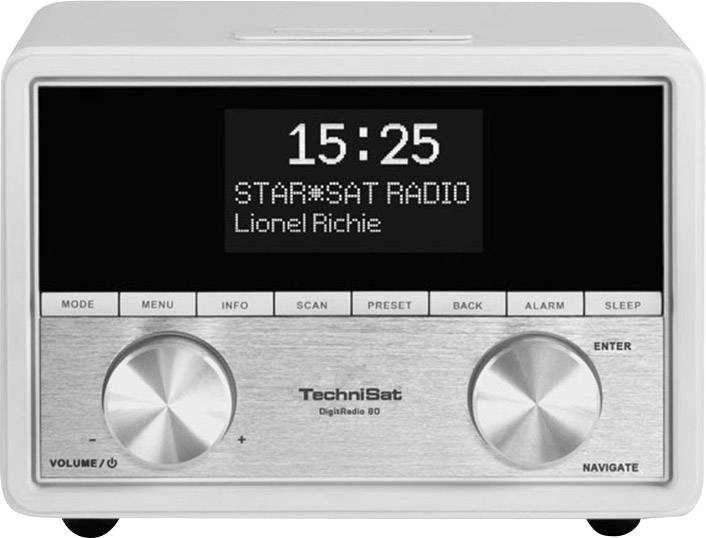 TechniSat DigitRadio 80 Radio alarm clock DAB+, FM AUX White