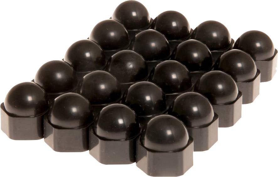 HP Autozubehoer Wheel nut cover Suitable for 17 mm Black Plastic