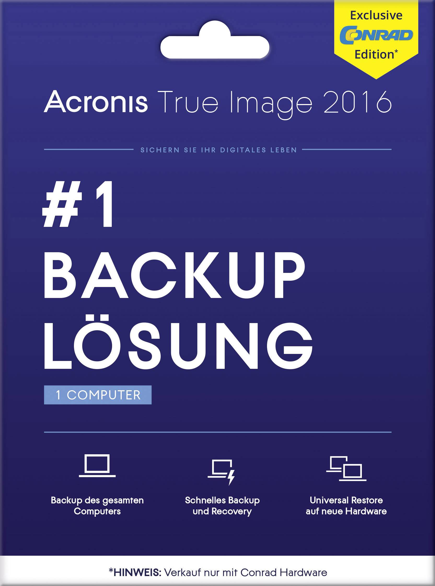 acronis true image 2016 license for 1 computer full version pc & mac new