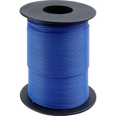 A large coil with blue wire wound evenly around the spool.