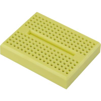 TRU COMPONENTS 0165-4219-14-15010 Breadboard Yellow Total number of pins 170 (L x W x H) 46 x 36 x 8 mm 1 pc(s)-0
