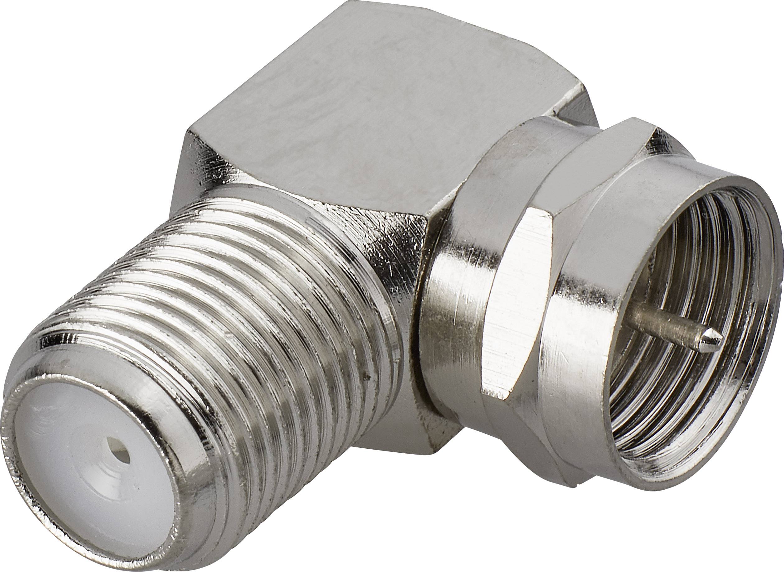 Renkforce RF-4196991 F connector (angled) Connections: F plug, F socket 1 pc(s)