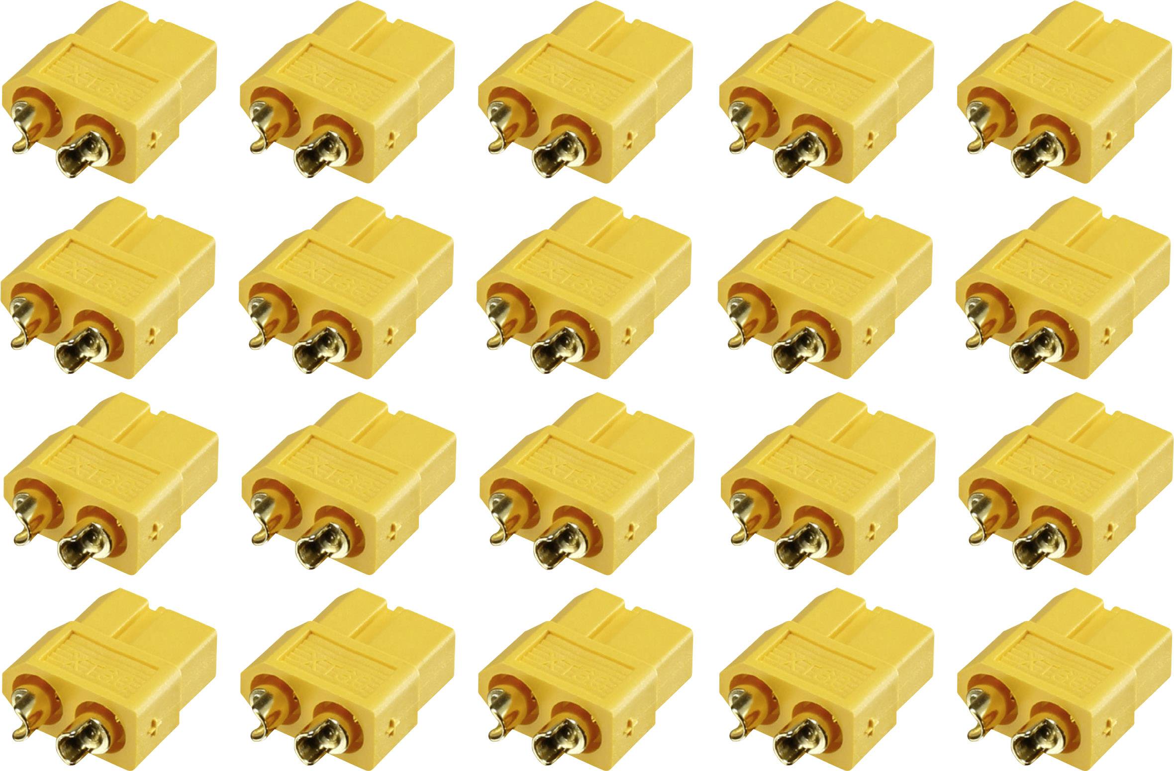 Reely 1399713 Battery receptacle XT60 Gold-plated 20 pc(s)